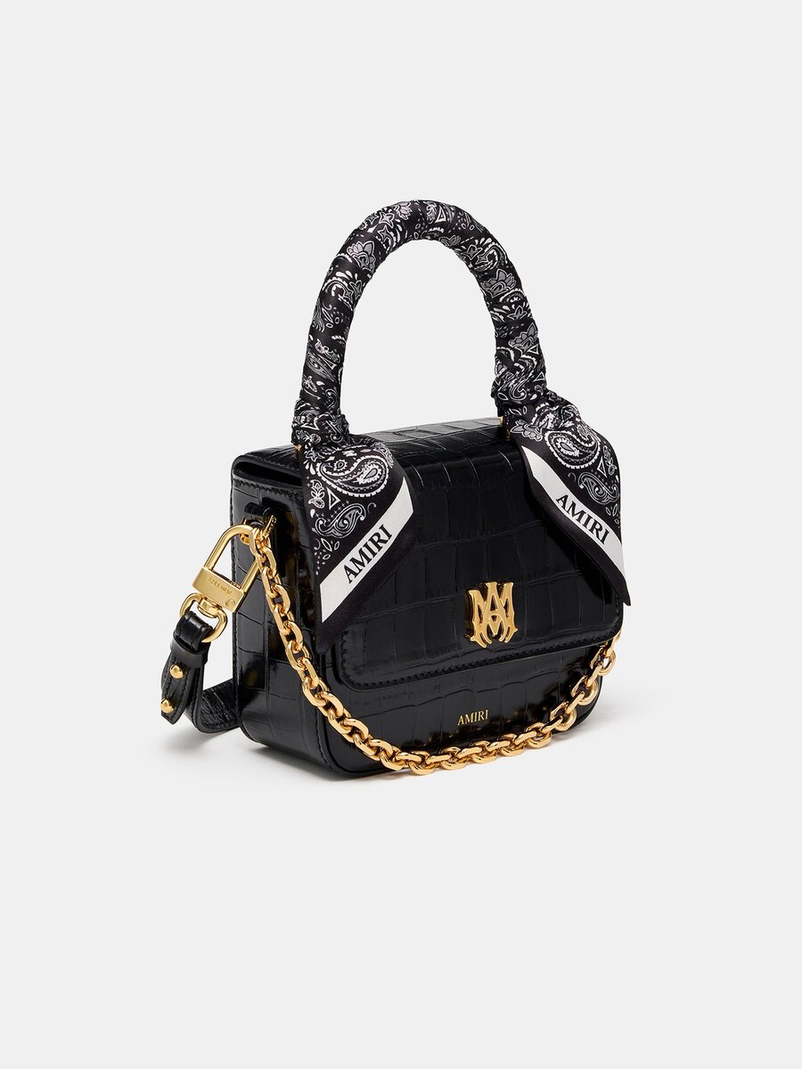 MICRO MA-TASCHE FÜR DAMEN MIT KROKODILPRÄGUNG