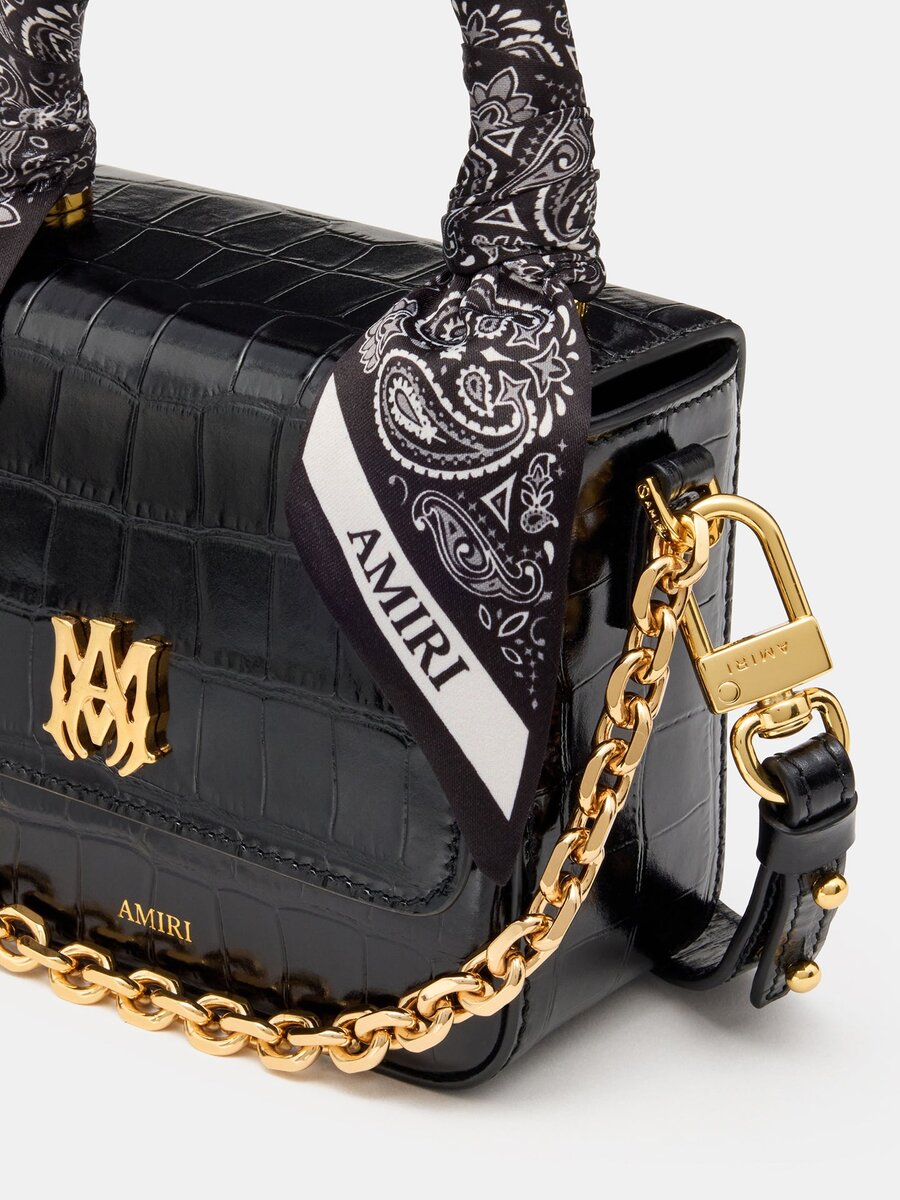 MICRO MA-TASCHE FÜR DAMEN MIT KROKODILPRÄGUNG