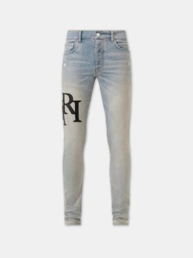 SKINNY-JEANS MIT VERSETZTEM LOGO